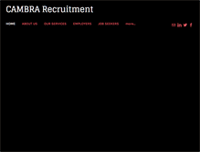 Tablet Screenshot of cambrarecruitment.com